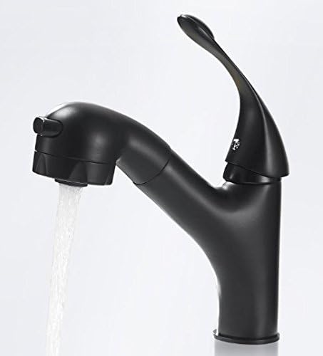 Damxied Black Matte Hand-Pulled Noodle Basin Faucet Copper Pump Body Wash Basin Pool Can Wash Basin Faucet Expansionquality Assurance Of Modern And Simple Classic Retro Luxury Home Decoration