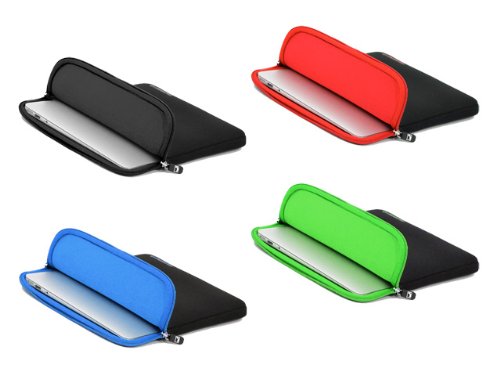 COOL BANANAS ShockProof MacBook Air 11 Zoll Hülle | Sleeve | Laptop-tasche mit strapazierfähigem Nylon | höchster Schutz durch Memory-Foam-Kern | leicht zu reinigen | wasserabweisend | Farbe Rot - 2