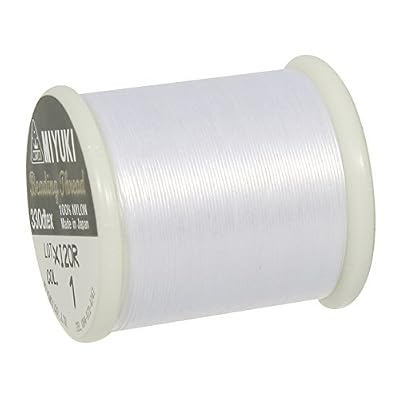 Rayher Hobby Fil pour perle rocaille/miuyki Blanc neige 50 m