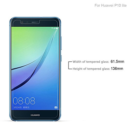 [2 Stück] Huawei P10 Lite Schutzfolie, Beyeah Panzerglas Displayschutzfolie [9H Härte] [Anti-Kratzen] [Anti-Öl] [Anti-Bläschen] [lebenslange Garantie] - 3