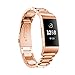 Produktbild FeiliandaJJ Edelstahl Ersatzarmbänder Für Fitbit Charge 3,Armbänder Geschäft Klassisch Elegant Smart Watch Zubehör Uhrenband Uhrenarmbänder Replacement Watch Band