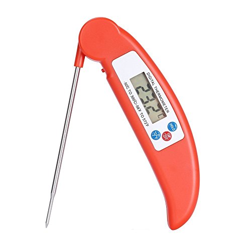 Digital Thermometer – TOOGOO(R) Digital Kueche Thermometer Temperaturmessgeraet Probe Tester mit LCD-Display Lebensmittel Essen und Trinken Getraenke Steak Grill Fleisch – Rot - 2
