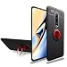 Produktbild Newseego Kompatibel mit Oneplus 7 Pro Hülle mit 360 Grad Verstellbarem Metallfinger Ringständer Dünner, Weicher, Stoßfester Sitz Magnetischer Kfz Handy Halterung für Oneplus 7 Pro - Schwarz+Rot