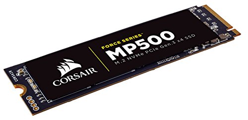 Corsair Force MP500 - Unidad de Estado sólido, SSD de 480 GB, M.2 PCIe Gen. 3 x4 NVMe-SSD, hasta 2,800 MB/s