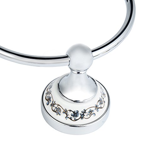 MUMENG Porzellan Series Metall Keramik Wand Handtuchring,19*16*8 cm - 7