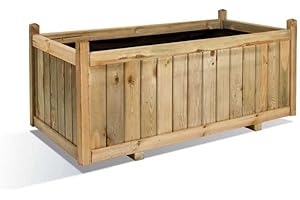 CERLAND Bac à Fleurs rectangulaire en Bois Vendôme - 120 x 60 x 50 cm