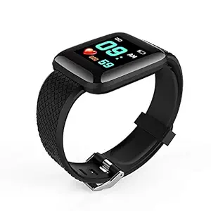 ID116 WOHRAM Plus Bluetooth Fitness Smart Watch for Men Women and Kids Activity Tracker. Functions Like Steps Counter, Calorie Counter, Color Display 1.3 inch