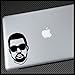 Produktbild SUPERSTICKI® Kanye West Face Aufkleber Decal Hintergrund/Maße in inch Vinyl Sticker|Cars Trucks Vans Walls Laptop| Black |5.5 in|CCI417