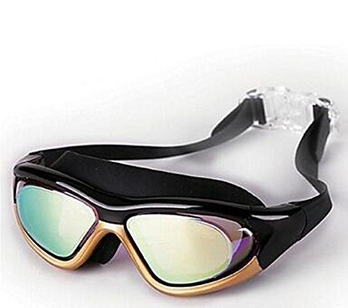HMJ Swimming Goggles Anti-Fog Shatter-proof Waterproof Engineering resin PC gold