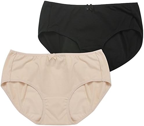 Women’s Organic Cotton Period Menstrual Sanitary Protective Panties Underwear (Small, Black)