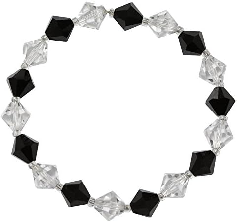 The Crystal Cove Swarovski Crystal &amp; Jet 8Mm Bicone Bracelet
