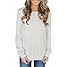 Produktbild Quaan Damen Solide Hohl Zurück Spitze einfügen Nähen Lange Ärmel zur Seite Fahren Oberteile Bluse Chiffon-Kleid Pullover Bodenbildung Shirt Striped Pyjamas Ladies 'Lace-Strick-Strick