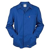 285 g/m² - 100% algodón Chaqueta manga larga de trabajo - 100% Algodón - 3 bolsillos - para industria, mecánico, uniforme, almacén, construcción - Hombre (Unisex) (XL, Azul)