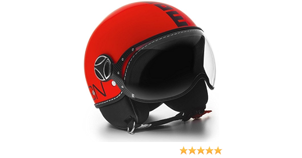 MOMO Design 10010040215 CASCO DEMI JET FIGHTER FLUO ARANCIO FROST/NERO  TAGLIA M/L : Amazon.it: Auto e Moto