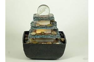 ‎DAPO Dapo LED-Zimmerbrunnen Rund-Eckig (Zimmerbrunnen Terrase Eckig warmweiss)