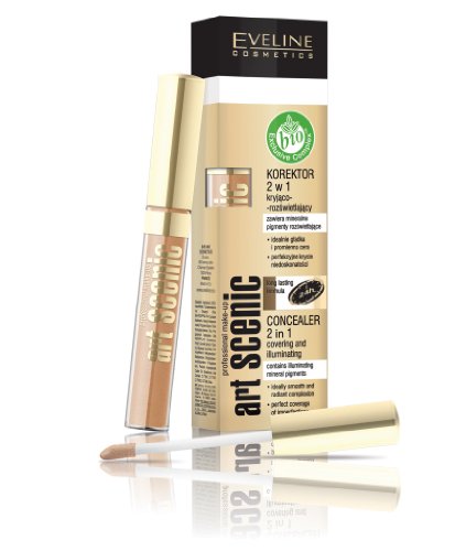 Eveline Cosmetics - Professional Make-Up Concealer 2 in 1 - COVERING & ILLUMINATING " NUDE COLOUR "