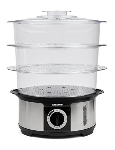MEDION MD 14209 Dampfgarer, 1000 Watt Leistung, 1.4 Liter / 75min. Timer / silber - 3