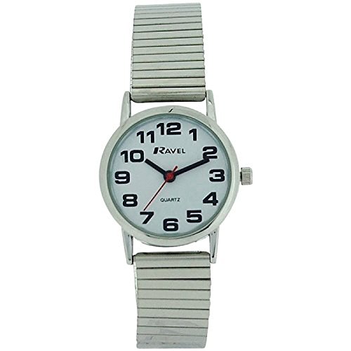 Ravel Damen Edelstahluhr weiches Stretcharmband R0208.01.2S Ravel Damen Edelstahluhr weiches Stretcharmband R0208.01.2S