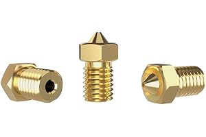 Lufix V6 Nozzle Messing 0.2 bis 1.0mm für 1.75 und 3.00mm 3D Drucker Filament 3 Stück Düse V6 Hotend und Extruder Ersatzteile Premium 3D Drucker Zubehör (0.4mm, 3.00mm)