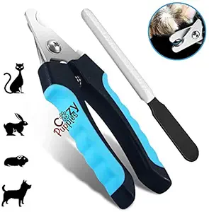 COZY PUPPIES Heavy Durability Professional Animal Nail Cutter Clipper Grinder Trimmer Filer for Small Medium and Large Dogs Puppies Cats and Kittens Claw Grooming nail cutter with filer- Color may vary