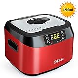 Große Digitalanzeige und 5 Reinigungsmodi - Das Reinigungsgerät hat eine große Digitalanzeige. Die Standard-Reinigungszeit ist 180s. Je nach Verschmutzungsgrad der verschiedenen Objekte kann man fünf voreingestellte Reinigungszyklen (180s, 280s, 380s, 480s, 90s) wählen