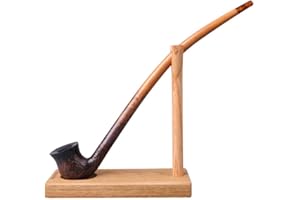 MUXIANG Supporto per tubo in legno per 1 tubo Churchwarden, realizzato a mano in legno massello, speciale per tubo lungo, FA0100