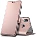 Produktbild GeeMai für Huawei Y9 2019 Hülle, Leder Hülle Flip Case Wallet Stylish mit Standfunktion und Magnetisch Ledertasche Schutzhülle handyhüllen passt für Huawei Y9 2019 Smartphone, Rosegold