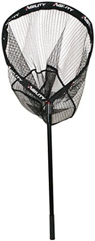 Shakespeare Agility Boat Net 98 x 73 x 5 cm , Fishing Net, Landing Nets, Trout Fishing, Trout, Unisex, Black