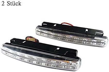 2x LED daytime running light car Day Lights Waterproof 12 V 8 LED Universal Motorcycle