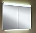 Produktbild Schneider PALIline Aluminium Spiegelschrank LED beleuchtet 800mm 80cm 2-türig 1590800