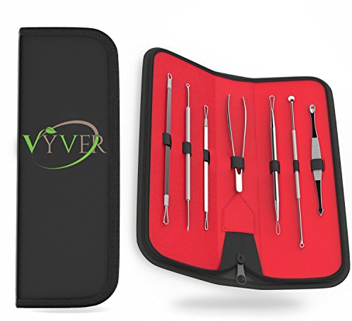 Blackhead Remover Dermatologist Grade Kit, Removes Blackheads, Whitehead & Blemishes, BEST Acne Extractor Tool Set - Treats Pimples, Facial Acne & Comedones -100% Hygienic, Skin Safe, Won't Cause Redness