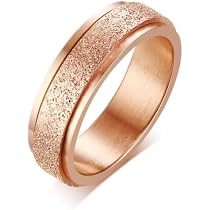 Bague AMDXD Acier Inoxydable - Oxyde Zirconium Blanc, Taille 49-67 | Cadeau Saint Valentin Personnalisable