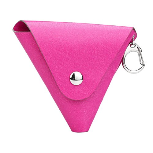 Webla Gift For Fidget Hand Spinner Triangle Finger Toy Focus ADHD Autism Box PU Leather Case Packet (Hot Pink)