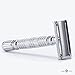 Jagen David ® B40 - Butterfly Double Edge Razor Safety Razor Fits All Double Edge Razor Blades unique Christmas gift for him (Silver)