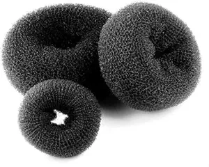 Beauty tool Set Of 3 Pcs Hair Puff Up Volumizer Bun Donut Puff Maker Bun (Black)