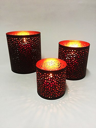 Orient Orientalische Windlichter Teelichthalter Estelle – 3er SET - 2