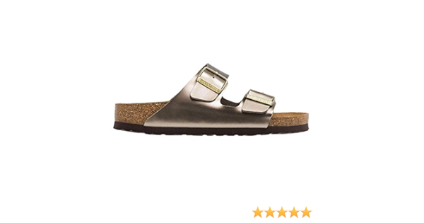 birkenstock arizona electric metallic taupe