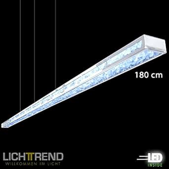 LICHT-TREND Kristall LED-Hängeleuchte + Fernbedienung / 180cm / 28W