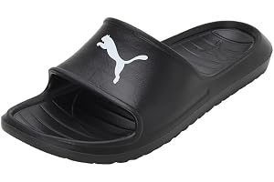 PUMA Unisex DivecatSlide Sandal, Pumasvart Puma Vit, 47 EU