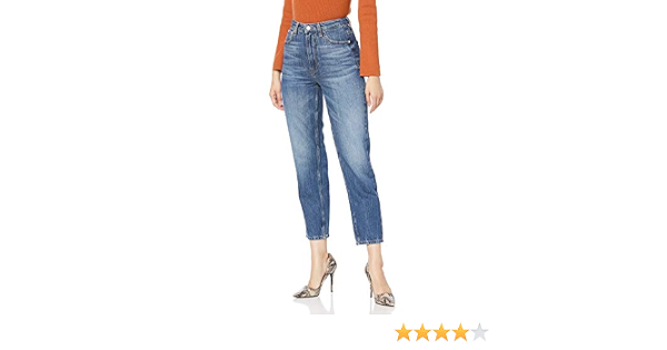 GUESS W0YA21 Boyfriend Woman White 27 : Amazon.co.uk: Clothing