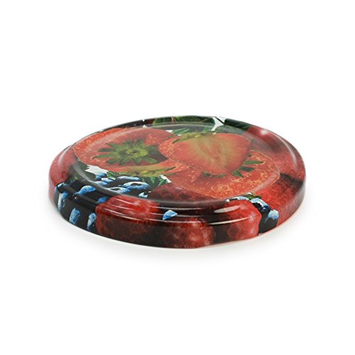 COM-FOUR® 20x Ersatzdeckel „Obst“, Deckel für Sturzgläser, Marmeladengläser, Einmachgläser, TO 66 cm - 7