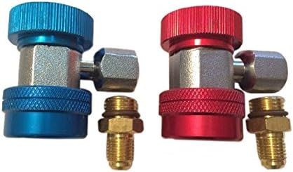 Tasso Car Air R134A Conditioning Adjustable Quick Coupler Connector Adapter 1/4" Sae