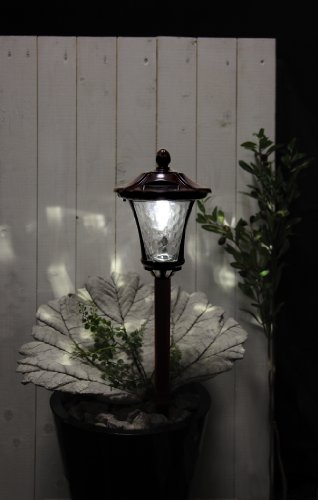 Best Season LED-Solar-Pathlight, circa 58 x 16 cm, 1 cool weiß LED extrabright, mit Solarpanel, inklusive Akku outdoor, braun 477-71 - 3