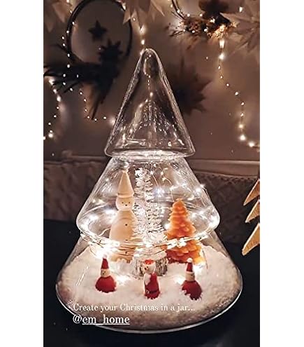 Weihnachtsbaum-Glas Mit Deckel – Süßigkeiten-Glas Für Feiertage, Transparent, Ca. 14,7x10 Cm