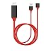 Produktbild LuckyNV Universal MHL USB zum HDMI Kabel, 1080p HDTV Adapter-Stecker und Spiel auf HDTV Projektor MHL Kabel f¨¹r Android Telefon / iPhone / iPad / iPod Touch Modelle Red