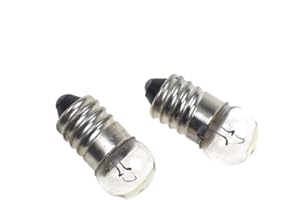 Reland Sun 10 bombillas miniatura con base de tornillo CC 2.5V/3V/3.8V/6V 0.3A luz mini lámparas (3.8V 0.3A)