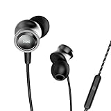 boAt BassHeads 152 with HD Sound, in-line mic, Dual ToneSecure Braided Cable & 3.5mm Angled Jack Wired Earphones. (Black)