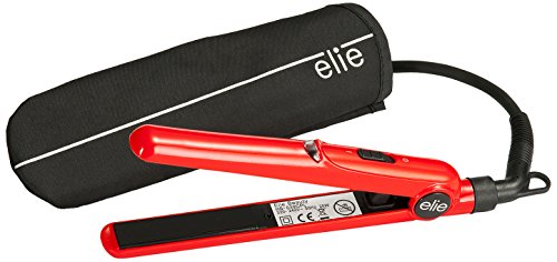 Elie Red Travel Hair Straightener with Free Heat Resistant Storage Bag