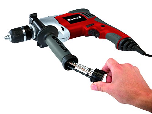 Einhell Schlagbohrmaschine RT-ID 65/1 (650 W, Bohrleistung Ø Holz 25 mm, Beton 13 mm, Metall 10 mm, Metall-Schnellspannbohrfutter, Spindelarretierung, Bohrerdepot im Handgriff, Koffer) - 10