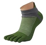 Malloom® 1 Pair Men Mesh Meias Sports Running Five Finger Toe Socks (Green)